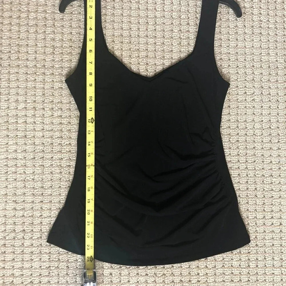 Laundry by Shelli Segal Wide-Strappy Black Top, Size M - Picture 7 of 10